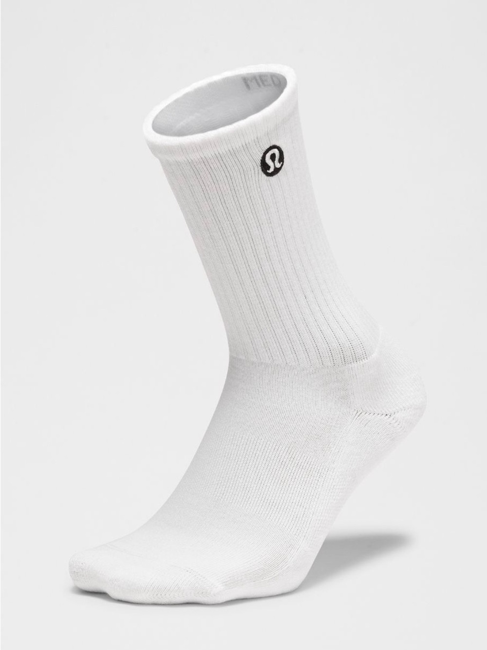Lululemon Unisex Daily Essential Crew Sock Bundle (2) M White